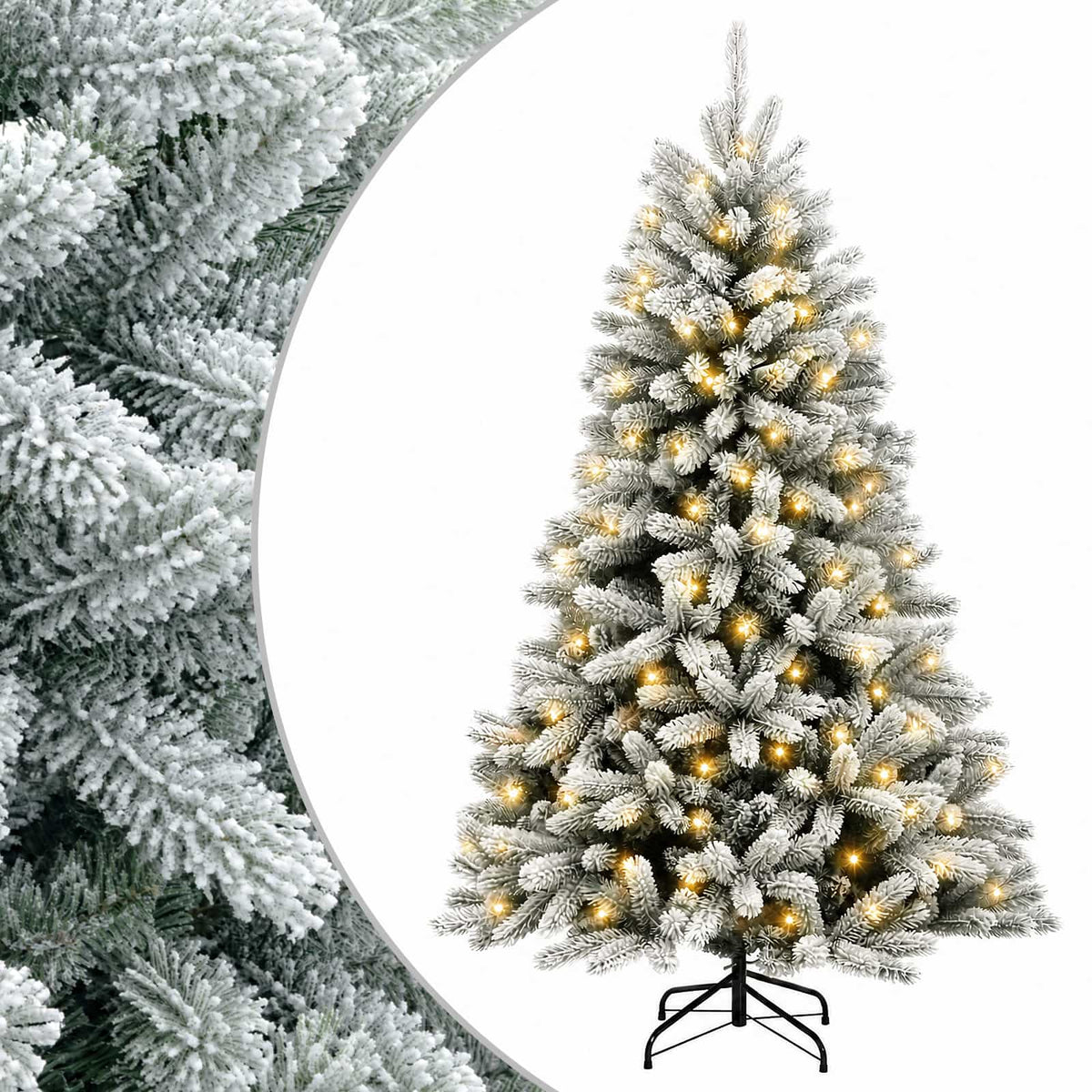 Artificial Christmas Tree Bauble LEDs Green White