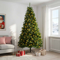 Artificial Christmas Tree Mid-green Bauble LEDs Medium Green