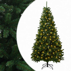 Artificial Christmas Tree Mid-green Bauble LEDs Medium Green