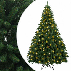 Artificial Christmas Tree Mid-green with Bauble 180 cm 300 LEDs Medium Green Ø 117 x 180 cm with 300 LEDs