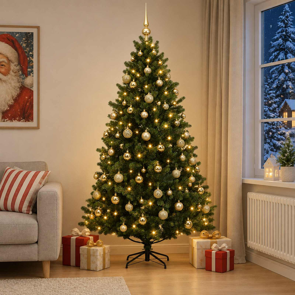 Artificial Christmas Tree Bauble LEDs