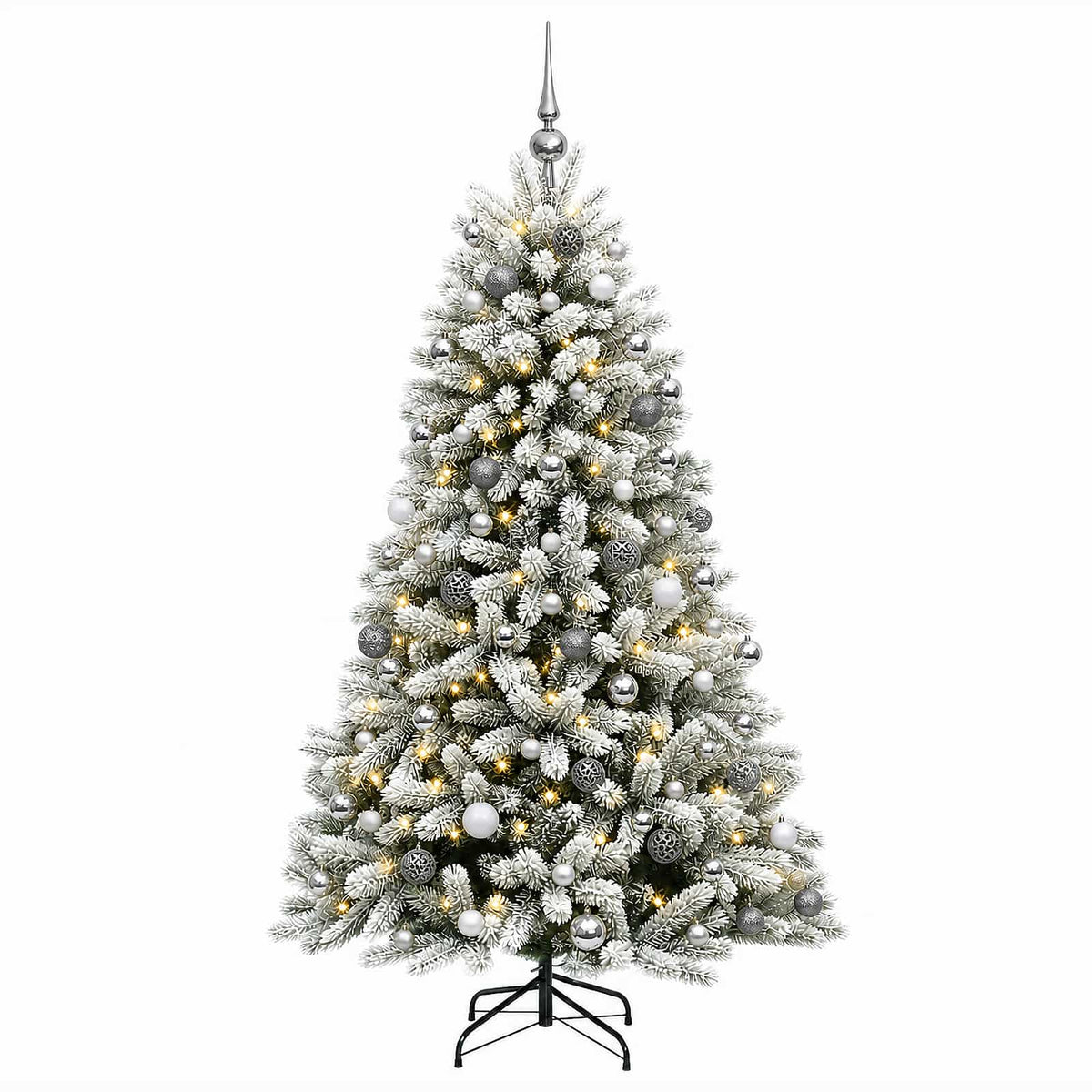 vidaXL Artificial Christmas Tree with Bauble 180 cm 300 LEDs 4