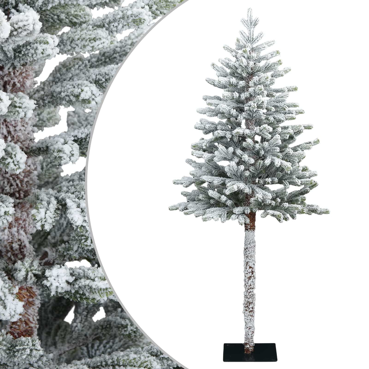 Artificial Christmas Tree with Bauble 300 LEDs Green and White 180 cm without LED