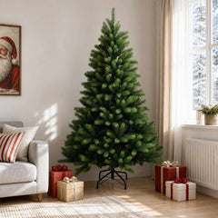 Artificial Christmas Tree with Bauble 300 LEDs Green 180 cm without LED