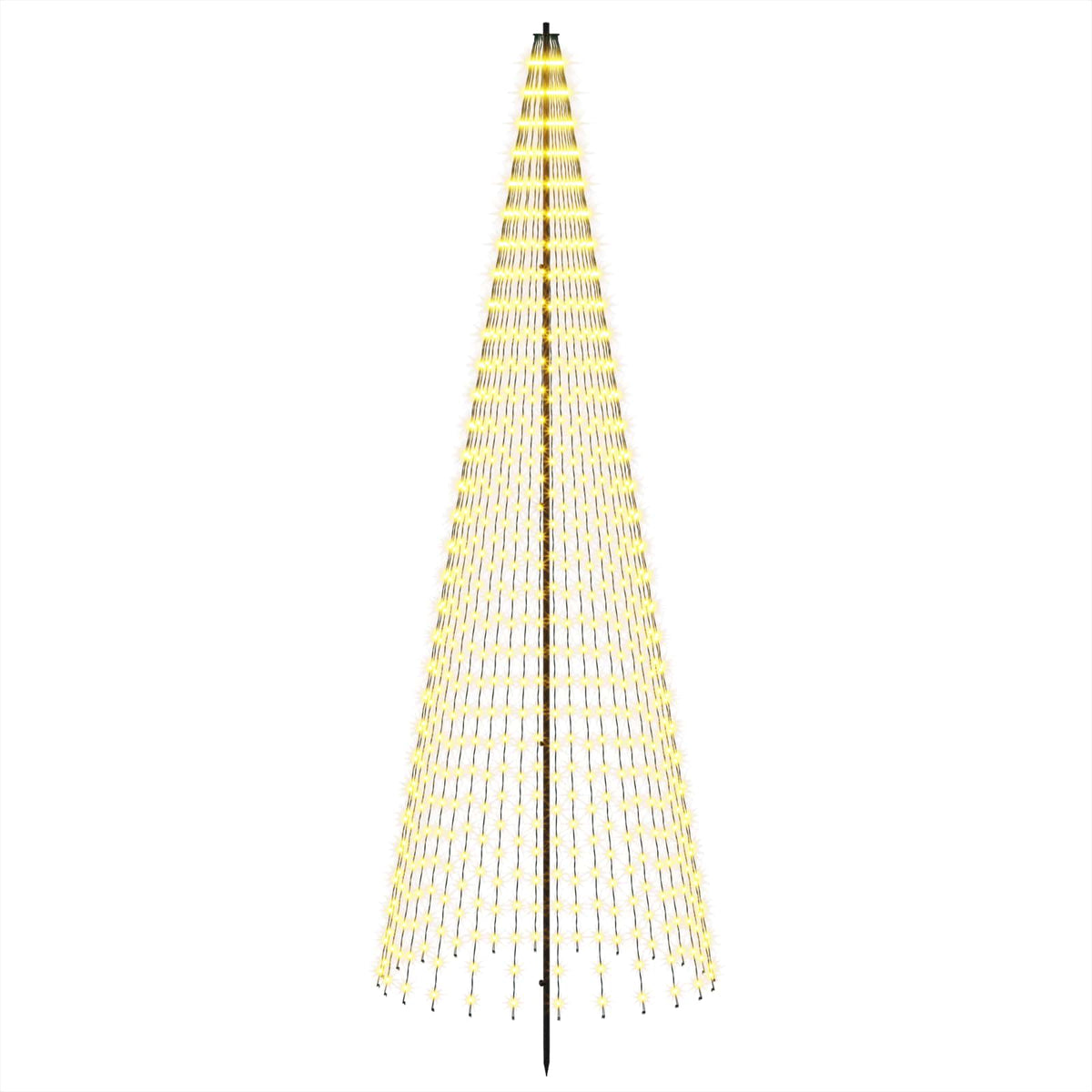 LED Christmas Tree EKENAS 270 LEDs Warm White Steel 285 cm