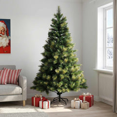 Artificial Christmas Tree with Bauble 300 LEDs Green Height 210 cm without LED