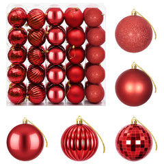 vidaXL Christmas Ball Set 50 pcs Red 8 cm Polystyrene 2