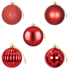 vidaXL Christmas Ball Set 50 pcs Red 8 cm Polystyrene 4