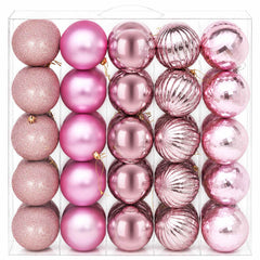 vidaXL Christmas Ball Set 50 pcs Pink 8 cm Polystyrene 3