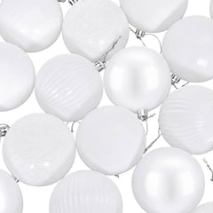 vidaXL Christmas Ball Set 50 pcs White 8 cm Polystyrene 5