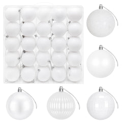 vidaXL Christmas Ball Set 50 pcs White 8 cm Polystyrene 2
