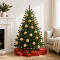 Christmas Ball Set 50 pcs Dia. 8 cm Polystyrene Black–White Gold