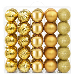 vidaXL Christmas Ball Set 50 pcs Gold 8 cm Polystyrene 3