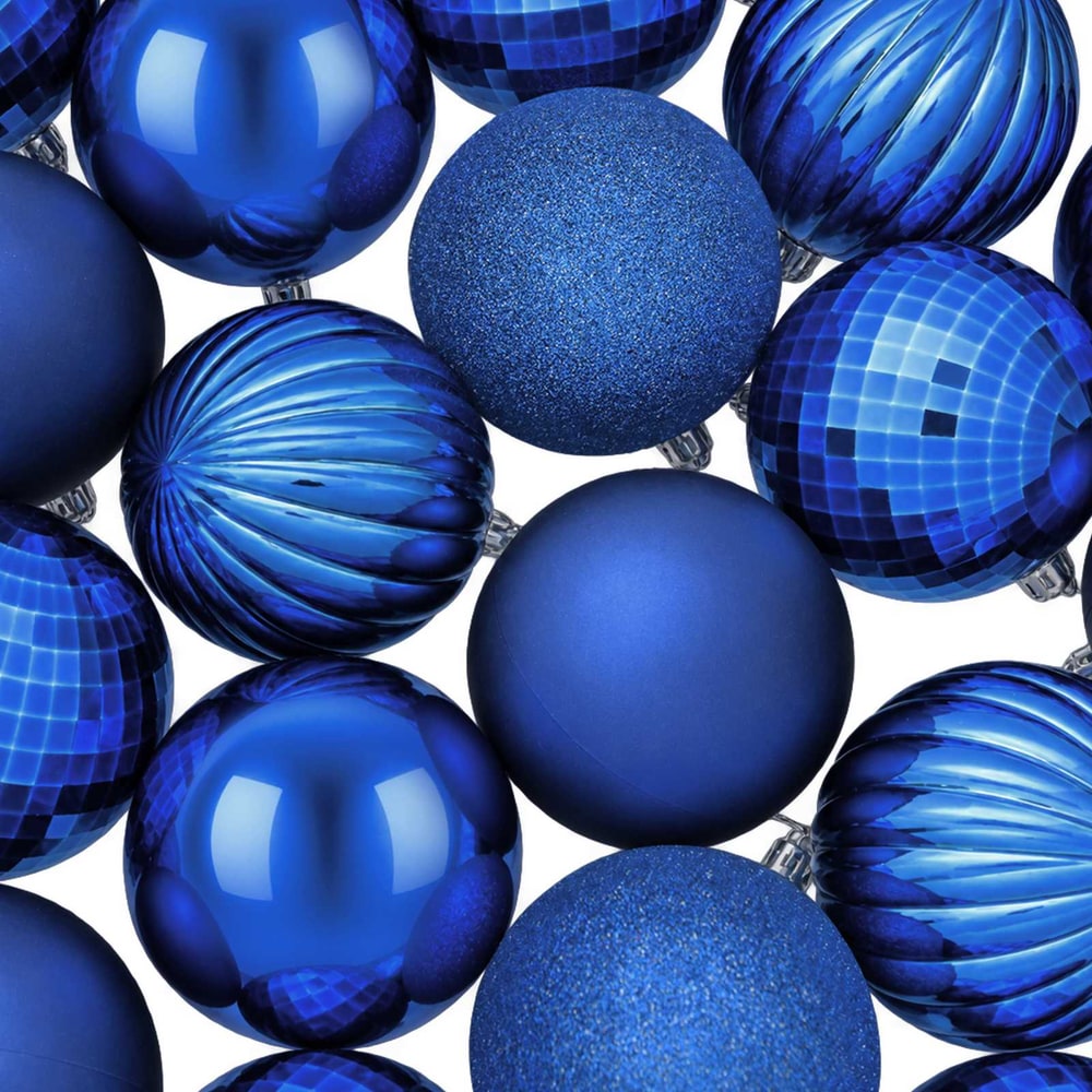 vidaXL Christmas Ball Set 50 pcs Blue 8 cm Polystyrene 5
