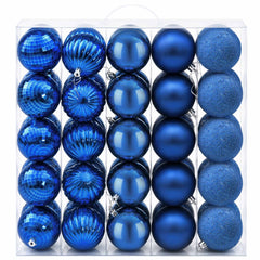 vidaXL Christmas Ball Set 50 pcs Blue 8 cm Polystyrene 3