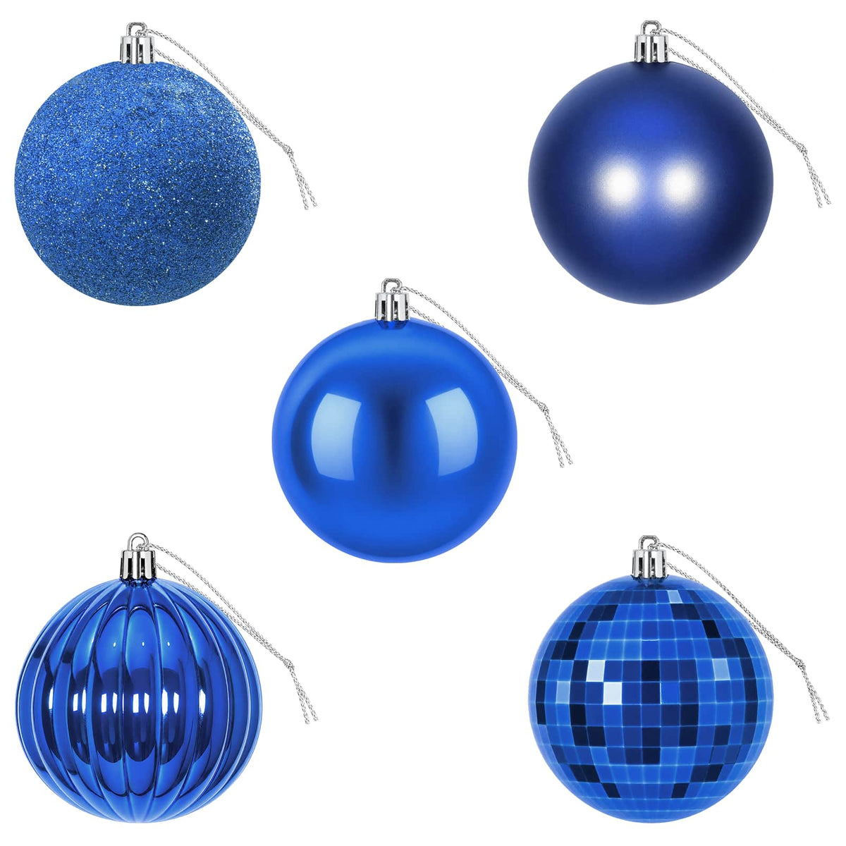 vidaXL Christmas Ball Set 50 pcs Blue 8 cm Polystyrene 4