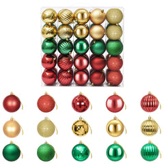 vidaXL Christmas Ball Set 50 pcs Red, Gold and Green 8 cm Polystyrene 2