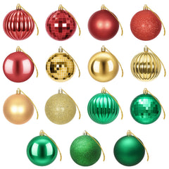 vidaXL Christmas Ball Set 50 pcs Red, Gold and Green 8 cm Polystyrene 4