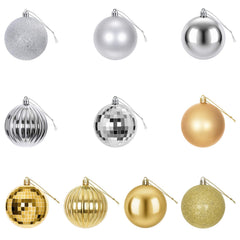 vidaXL Christmas Ball Set 50 pcs Silver and Gold 8 cm Polystyrene 4