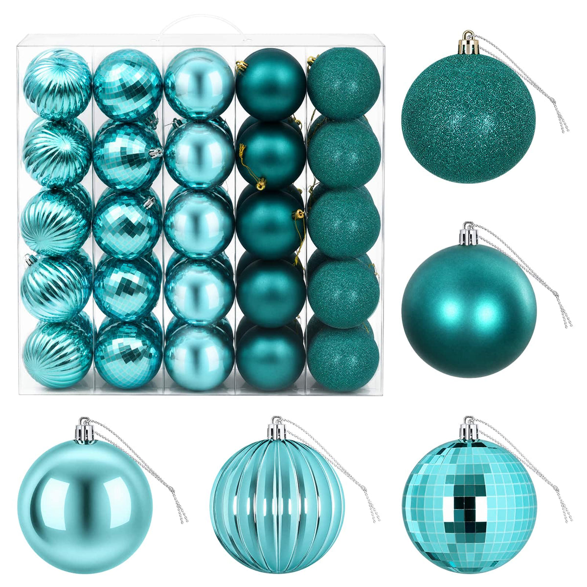 vidaXL Christmas Ball Set 50 pcs Green 8 cm Polystyrene 2