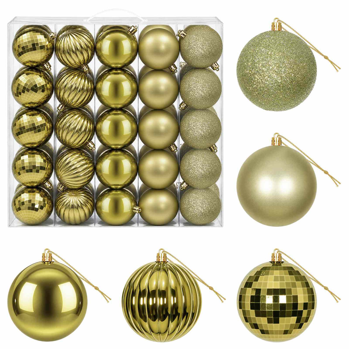vidaXL Christmas Ball Set 50 pcs Light Green 8 cm Polystyrene 2