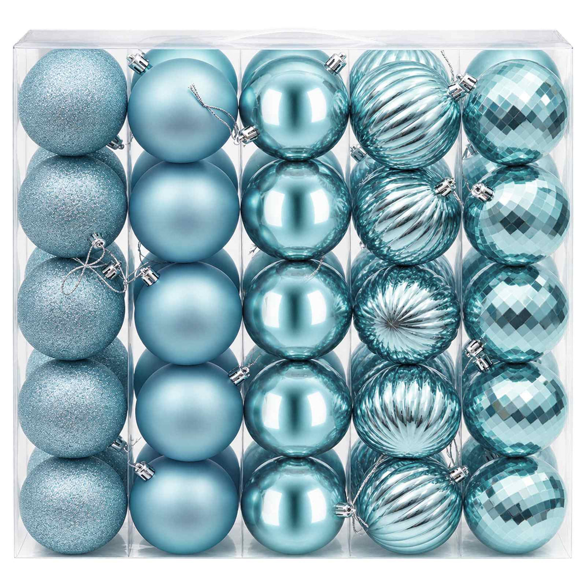 vidaXL Christmas Ball Set 50 pcs Turquoise 8 cm Polystyrene 3