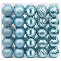 vidaXL Christmas Ball Set 50 pcs Turquoise 8 cm Polystyrene 3