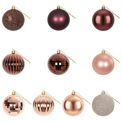 vidaXL Christmas Ball Set 50 pcs Champagne and Brown 8 cm Polystyrene 4