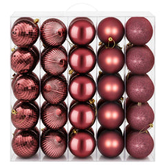 vidaXL Christmas Ball Set 50 pcs Wine Red 8 cm Polystyrene 3