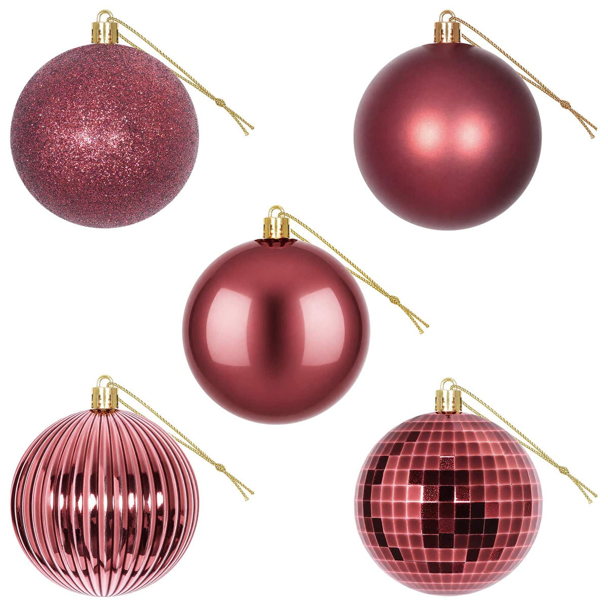 vidaXL Christmas Ball Set 50 pcs Wine Red 8 cm Polystyrene 4