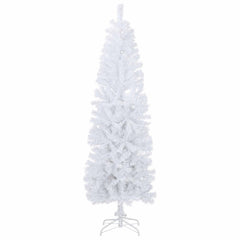 Artificial Slim Christmas Tree PVC and Steel White