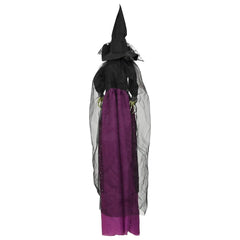vidaXL Halloween Hanging Witch SPOOKA Purple 30 x 133 cm 5