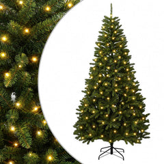 Artificial Hinged Christmas Tree LEDs Warm White PVC