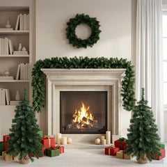 Mini Christmas Tree Set PVC Green 90 cm without LED