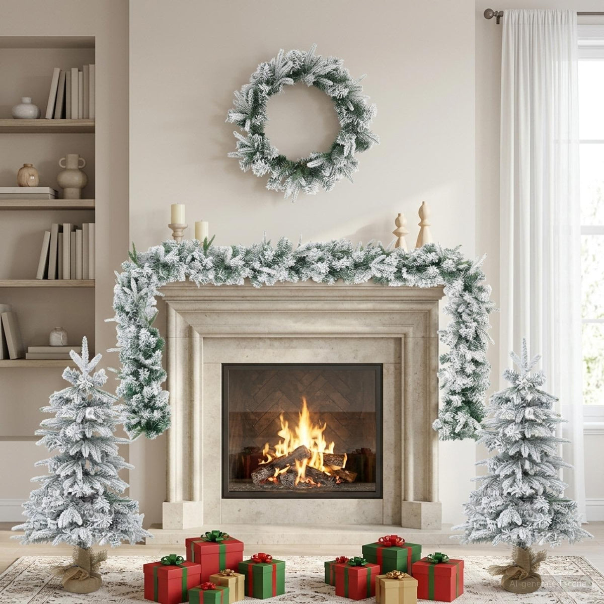 Mini Christmas Tree PVC and PE Green White 90 cm without LED