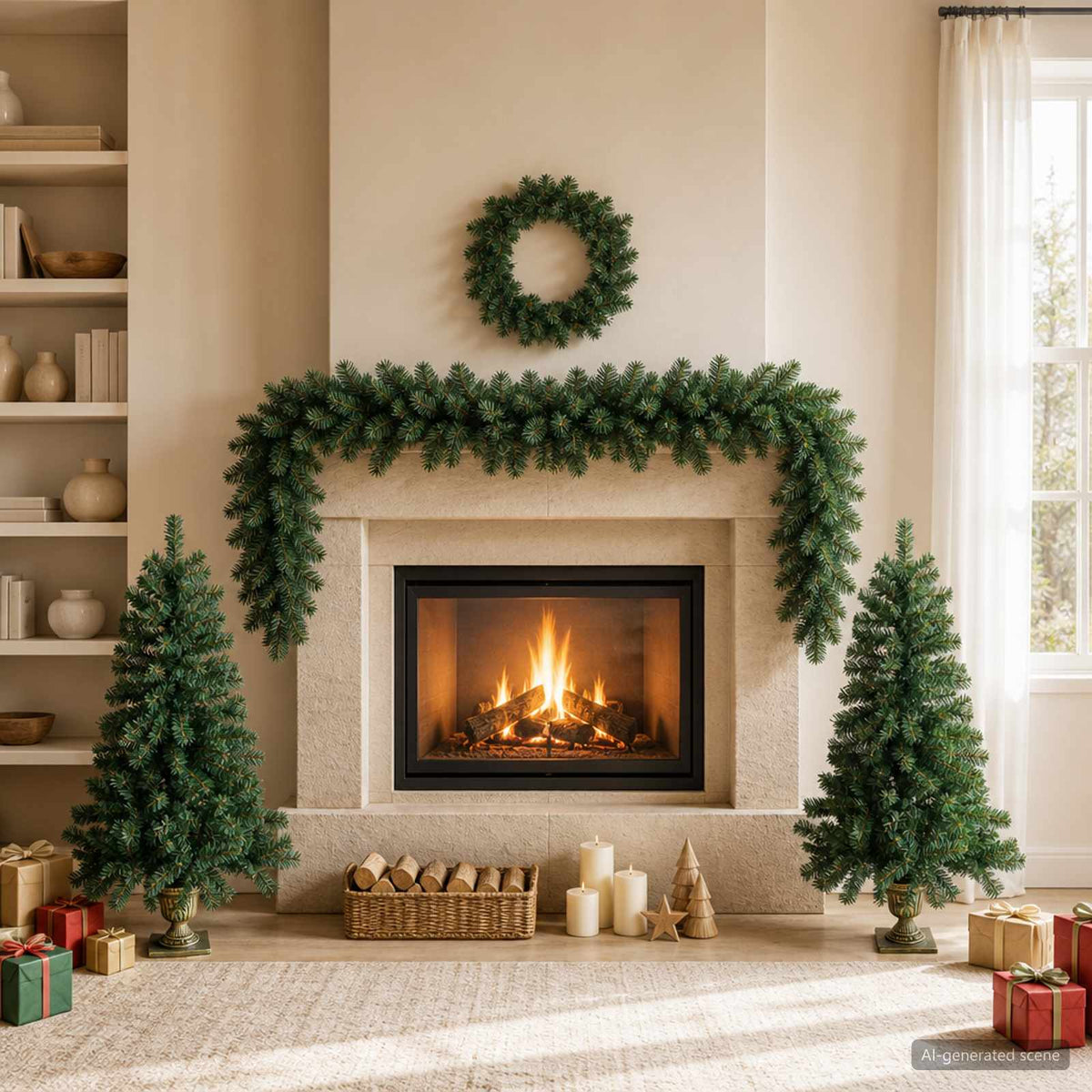 Mini Christmas Tree Set PVC Green 120 cm without LED