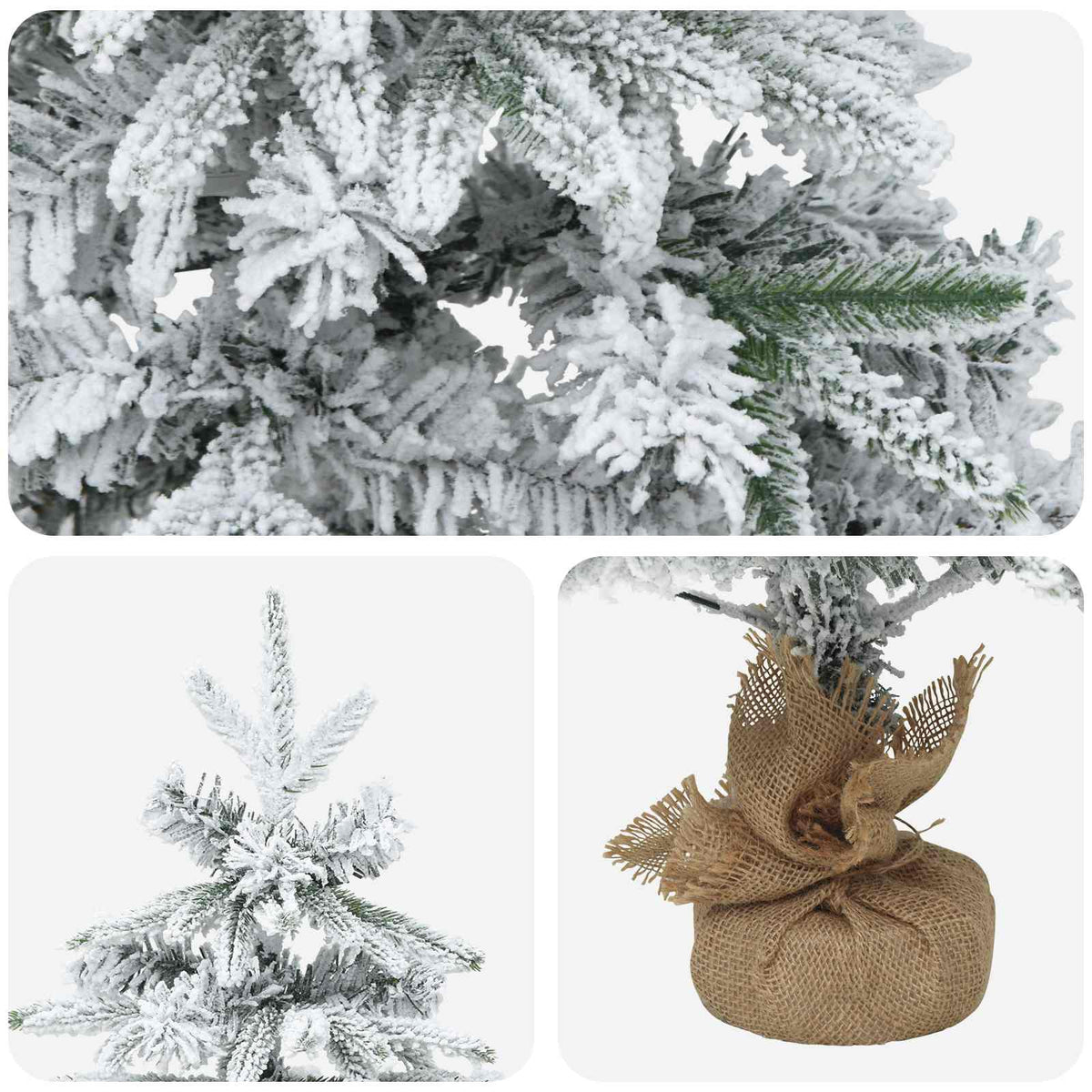 Mini Christmas Tree 90 cm PVC in Green and White, image 4