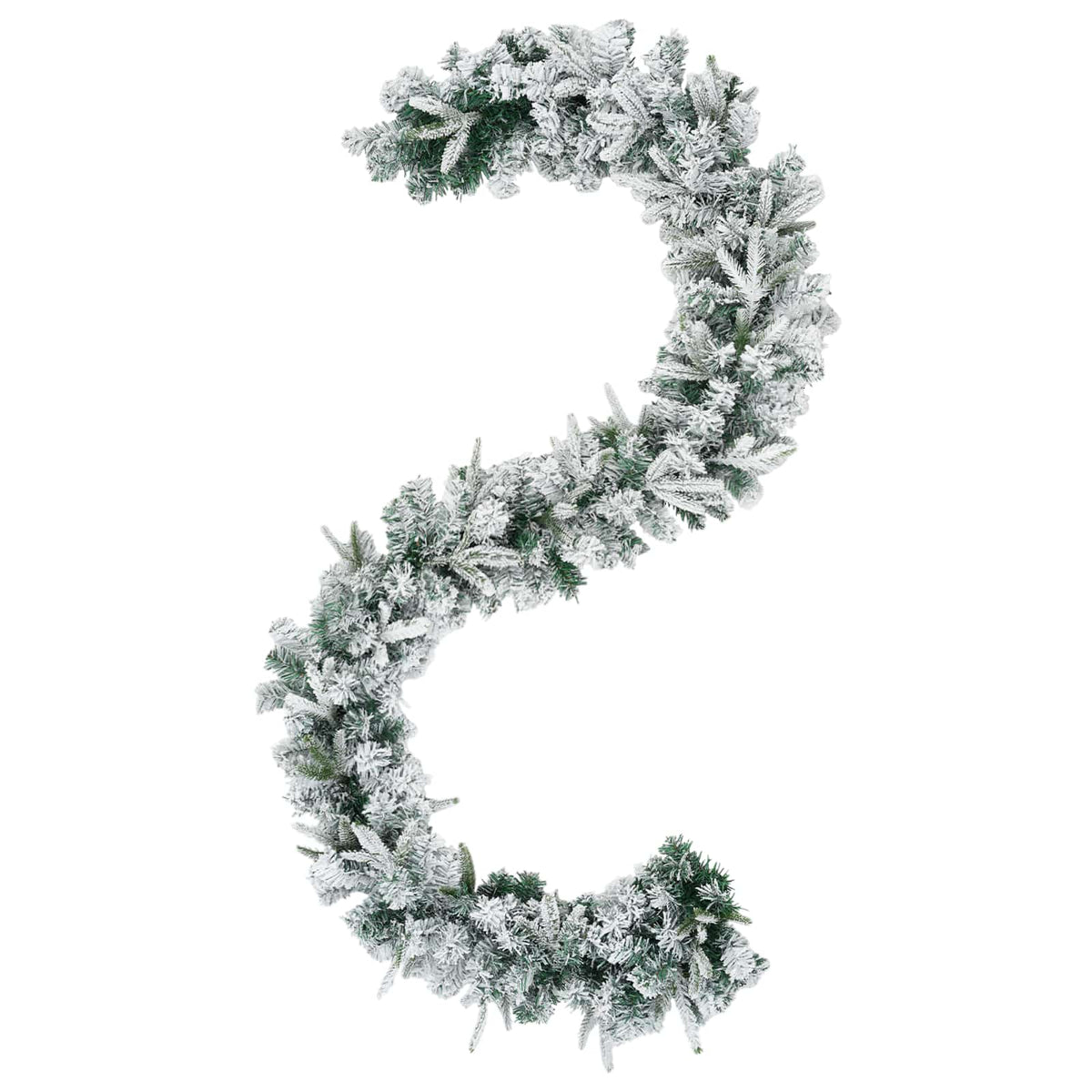 vidaXL Christmas Garland Green and White 270 cm PVC and PE 4