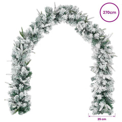 vidaXL Christmas Garland Green and White 270 cm PVC and PE 6