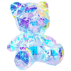 vidaXL Prismatic Iridescent LED Bear Multicolour 32 x 28 x 38 cm 2