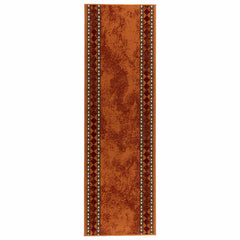 vidaXL Runner Rug FLORNES Woven Orange Diamonds 67 x 200 cm PP 7 mm 2