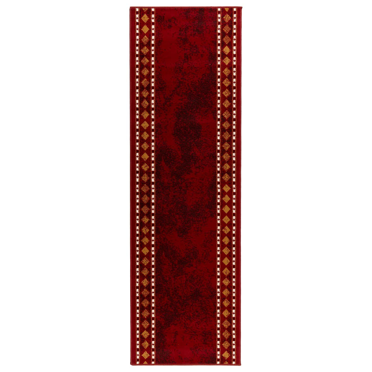 Runner Rug FLORNES Woven Red Diamonds PP 7 mm, image 2