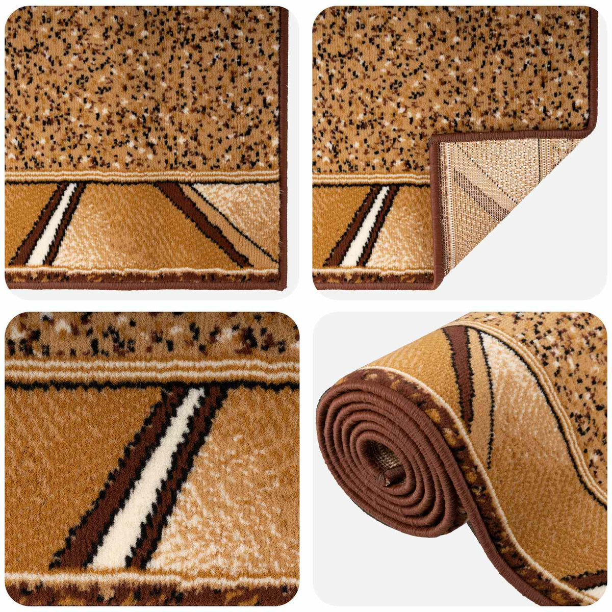 Runner Rug FLORNES Woven Ochre Zigzag PP 7 mm, image 3