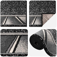 Runner Rug FLORNES Woven Grey Zigzag PP 7 mm, image 3