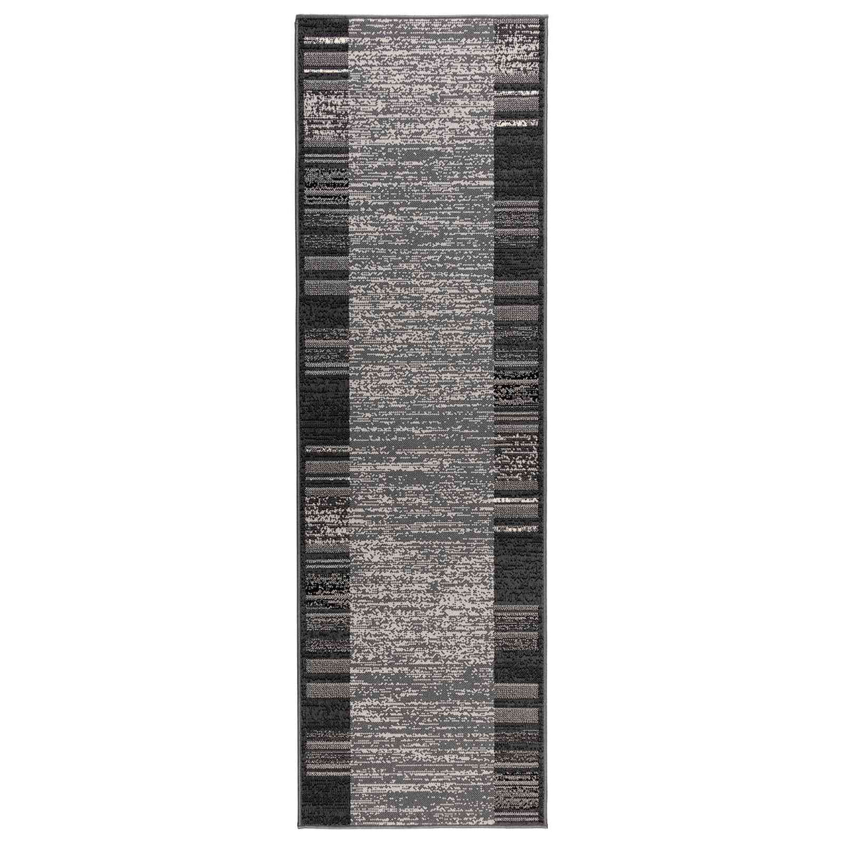 Runner Rug FLORNES Woven Grey Stripes PP 7 mm, image 2