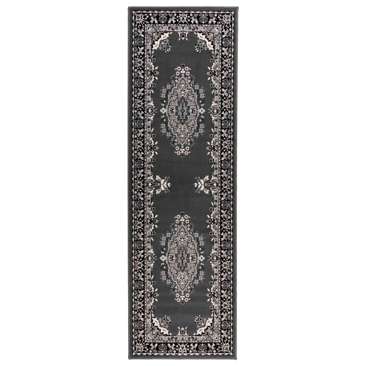 Runner Rug FLORNES Woven Grey Pattern PP 7 mm, image 2