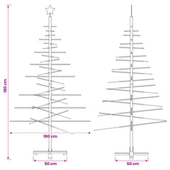 vidaXL Wooden Christmas Tree KOTKA 180 cm Bamboo and Solid Pine Wood 6