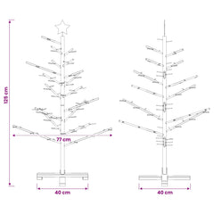 vidaXL Wooden Christmas Tree 125 cm Bamboo and Solid Pine Wood 6