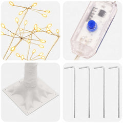 vidaXL Starburst Christmas Tree White 17 x 17 x 150 cm Plastic 5