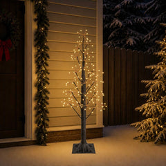 vidaXL Starburst Christmas Tree Brown 150 cm Plastic 304 LEDs 3